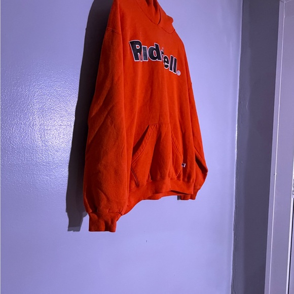 Russell Athletic Riddell Vintage 90s Orange Hooded Sweatshirt for Men size L - Picture 2 of 11